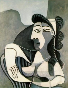 Femme dans un fauteuil Buste 1962 Cubismo Pinturas al óleo